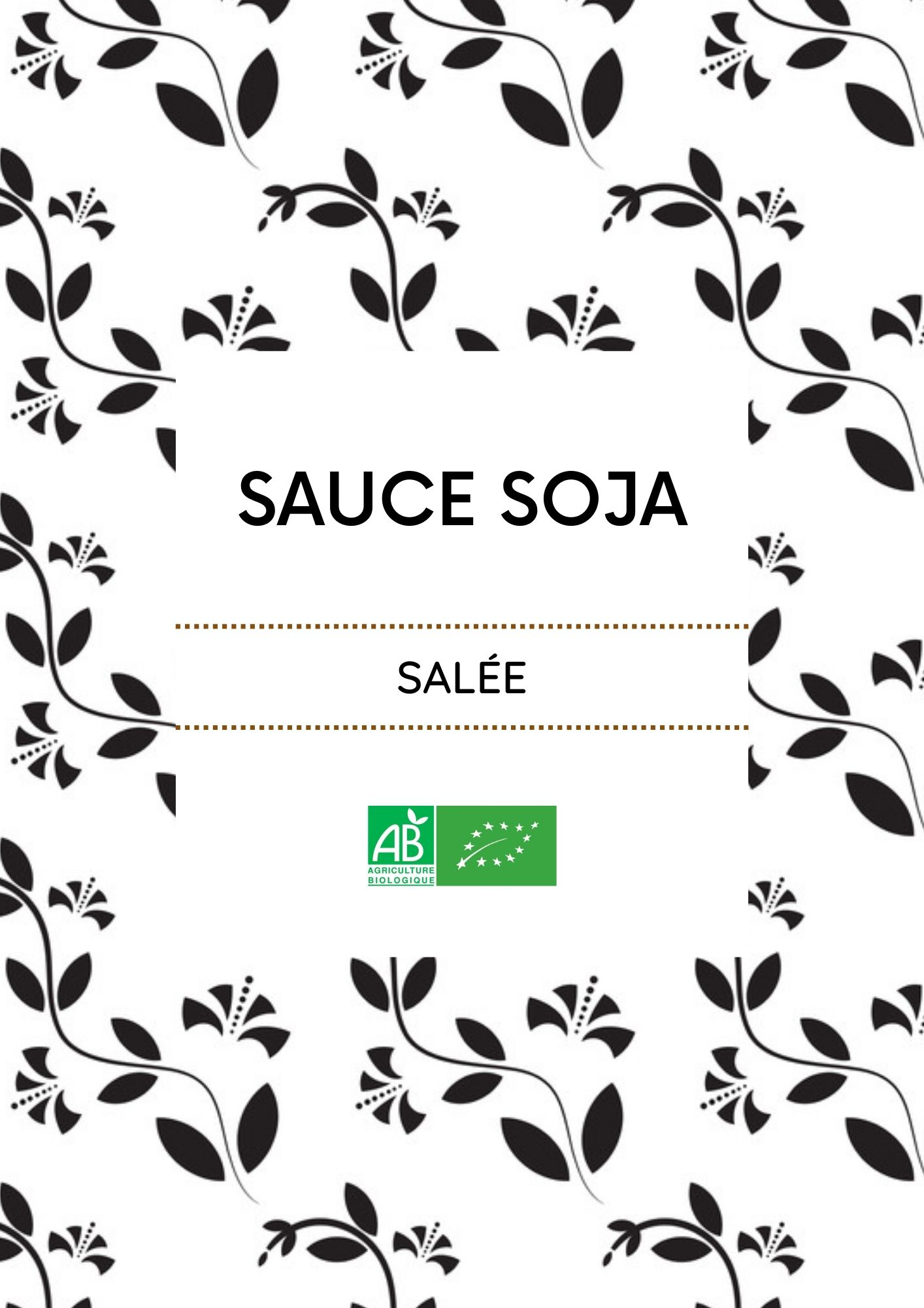 étiquette de la sauce soja