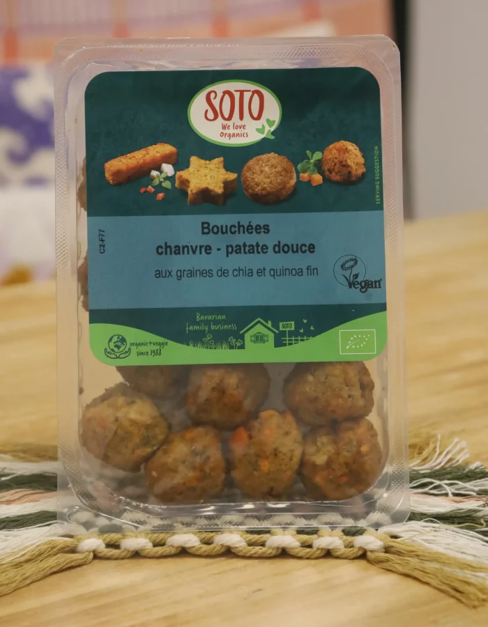 Bouchées végétales chanvre – patate douce