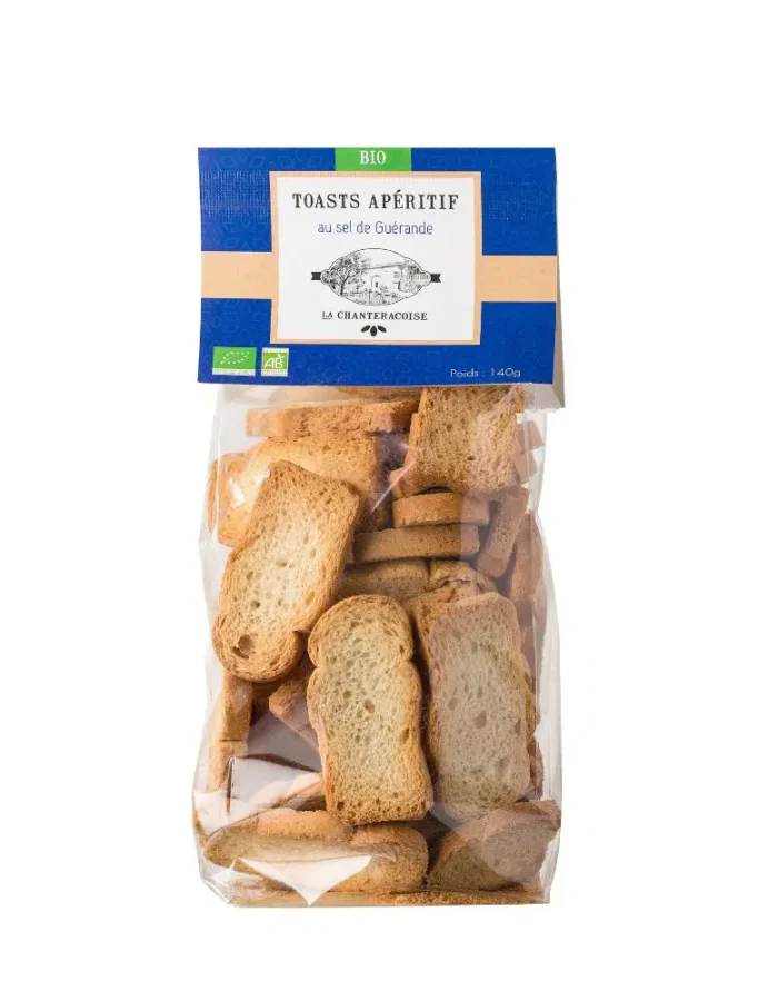 Toasts apéritifs au sel de Guérande