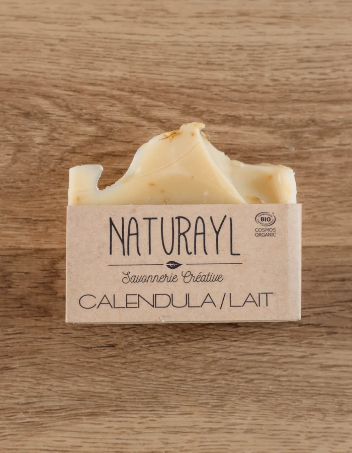 Savon solide calendula lait de chèvre