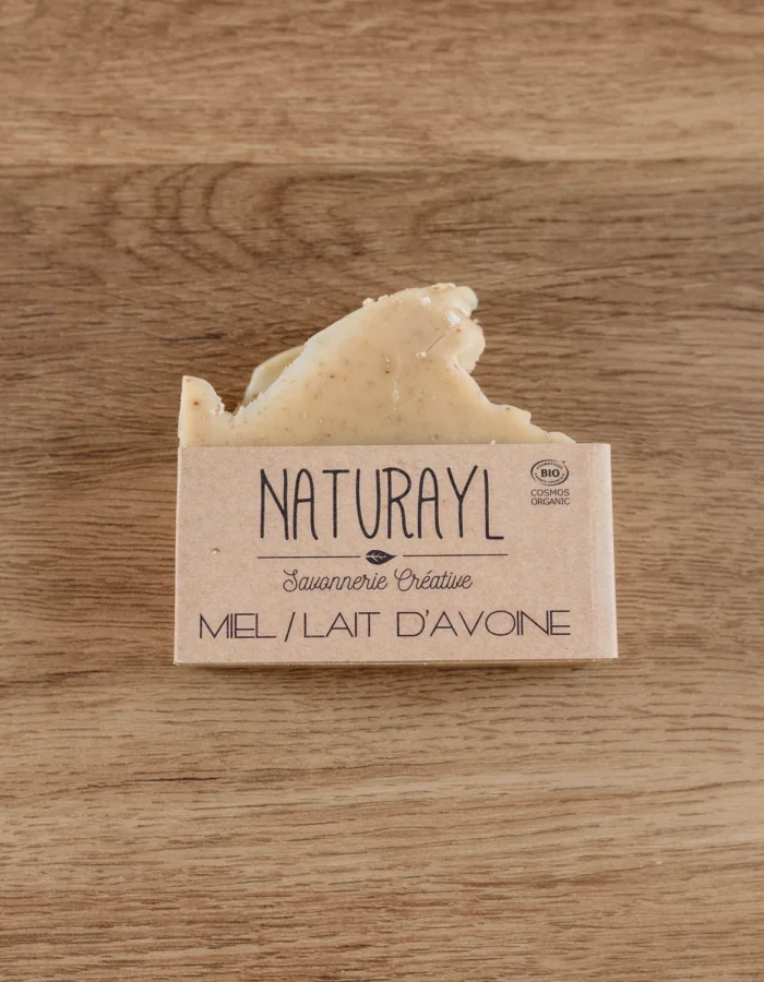 Savon solide miel lait d&rsquo;avoine